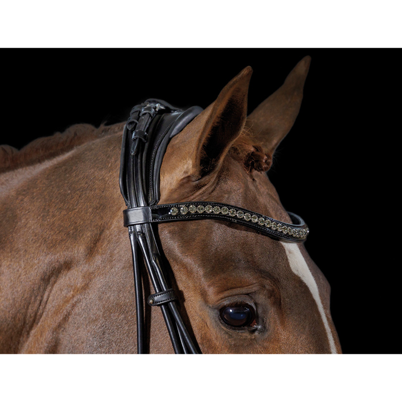 Schockemohle Kensington Bridle - Black/Patent/Silver-2